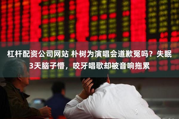 杠杆配资公司网站 朴树为演唱会道歉冤吗？失眠3天脑子懵，咬牙唱歌却被音响拖累